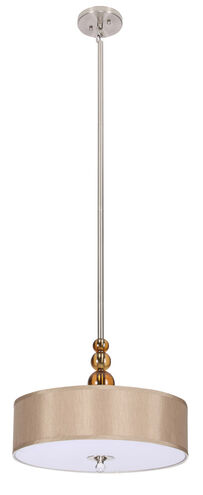 BH Series 20 inch Pendant Ceiling Light, Silver Metal Frame
