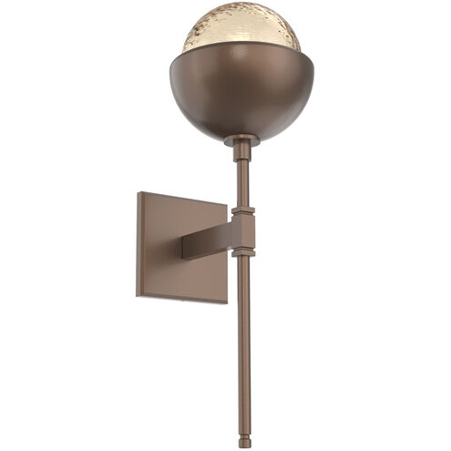 Cabochon LED 7.7 inch Burnished Bronze Sconce Wall Light in Amber, 2700K LED, Belvedere