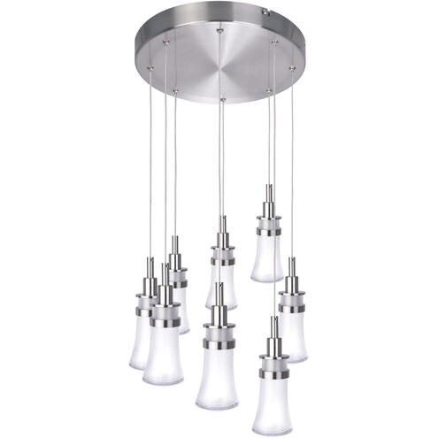 Destiny LED 12.5 inch Polished Nickel Down Chandelier Ceiling Light