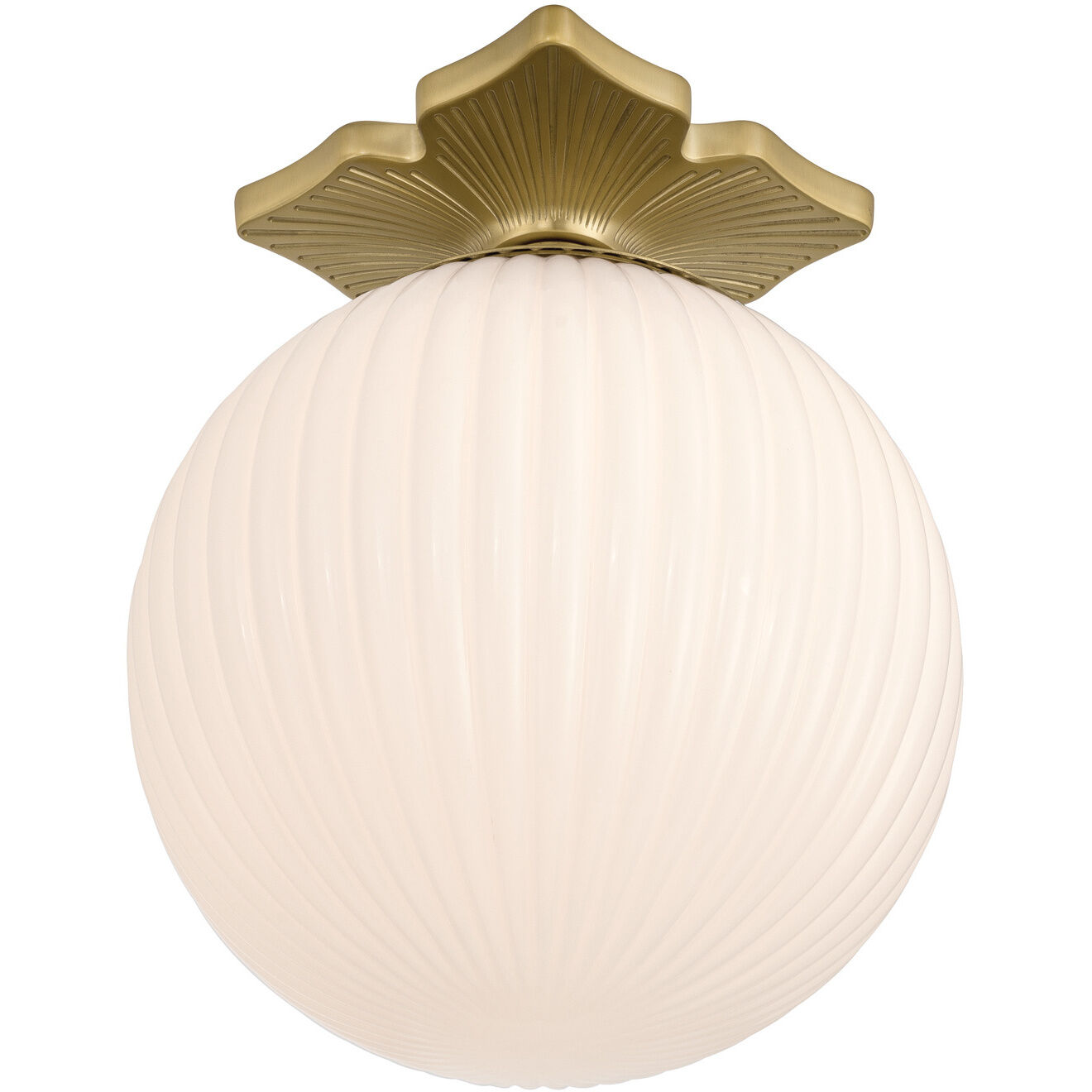 Orly 1 Light 10 inch Aged Brass Semi Flush Ceiling Light