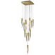 Aspen LED 20 inch Brushed Brass Flush Mount Pendant Ceiling Light