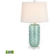 Caribbean 25 inch 9.50 watt Green with Clear Table Lamp Portable Light