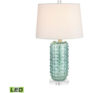 Caribbean 25 inch 9.50 watt Green with Clear Table Lamp Portable Light