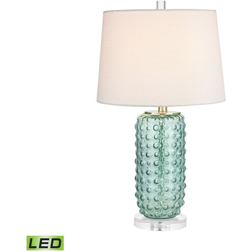 Caribbean 25 inch 9.5 watt Green with Clear Table Lamp Portable Light