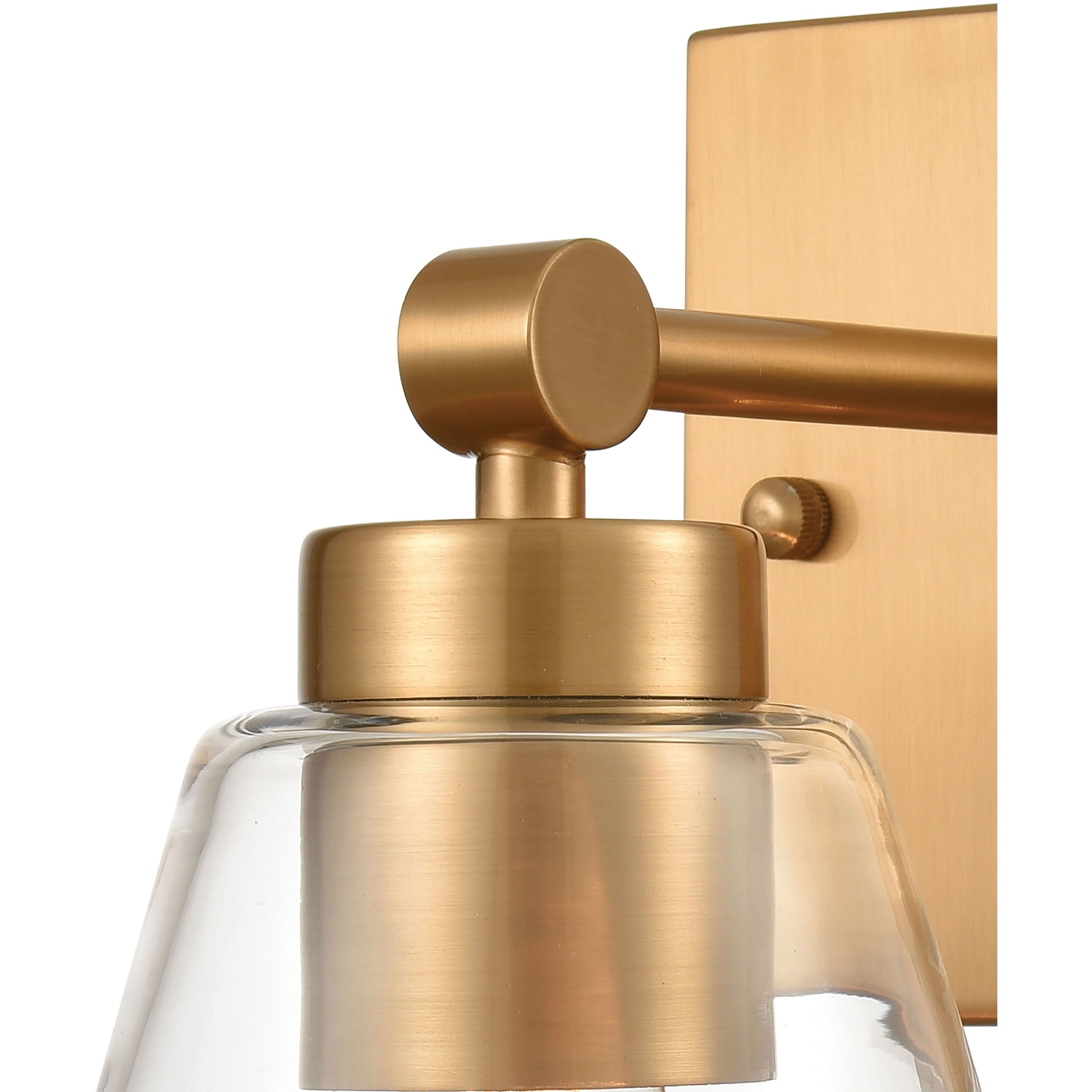 East Point 1 Light 8 inch Satin Brass Vanity Light Wall Light