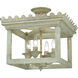 Finley 4 Light 16.5 inch Vintage Sage Semi-Flush Mount Ceiling Light