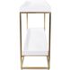 Lyndhurst 50 inch White and Brass Console Table