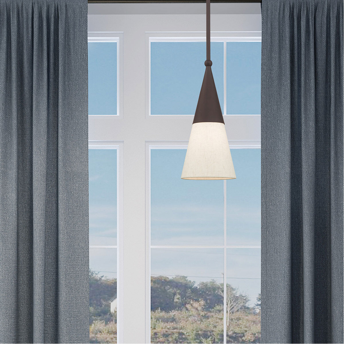 Stockholm 1 Light 6.75 inch Bronze Mini Pendant Ceiling Light