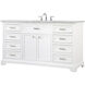 Americana 60 X 22 X 35 inch White Vanity Sink Set