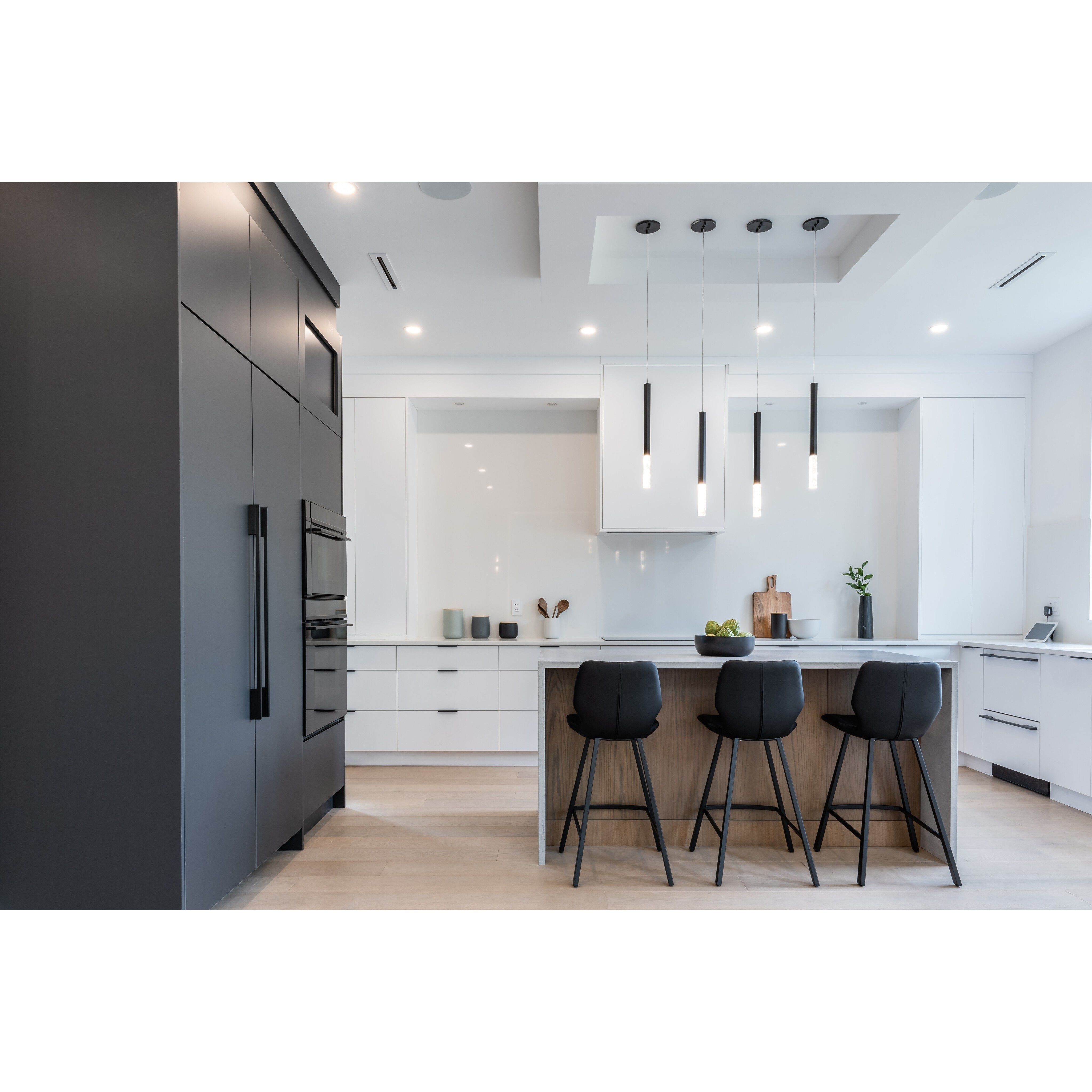 Diaphane LED 1.5 inch Black Single Pendant Ceiling Light