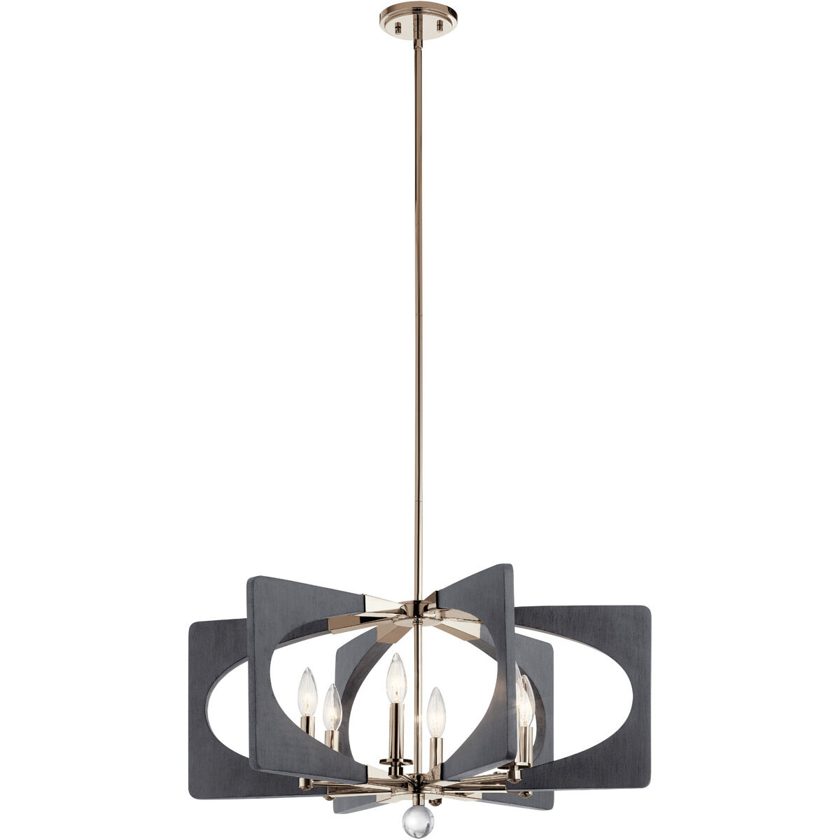 Alscar 6 Light 28 inch Driftwood Grey Chandelier 1 Tier Medium Ceiling Light, Medium