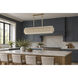 Seacliff 5 Light 42 inch Natural Aged Brass Linear Pendant Ceiling Light