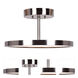 Sphere LED 15 inch Brushed Steel Semi-Flush Ceiling Light