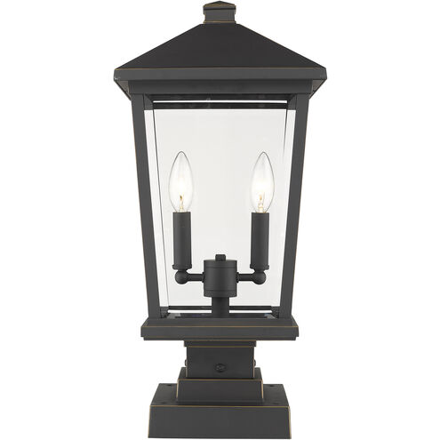 Beacon 2 Light 22 inch Oil Rubbed Bronze Outdoor Pier Mounted Fixture in 8.5