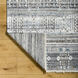 Pompei 108 X 72 inch Pewter Rug, Rectangle