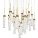 Minx 25 Light 28 inch Aged Brass Multi-Light Pendant Ceiling Light