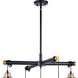 Kassidy LED 26.5 inch Black and Natural Brass Chandelier Ceiling Light