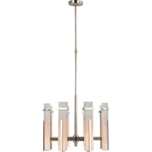 Ian K. Fowler Malik LED 24 inch Polished Nickel Chandelier Ceiling Light in Alabaster, Medium