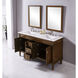 Lexington 60 X 21 X 35 inch Walnut with White Marble Vanity Set