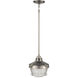 Seaway Passage 1 Light 10 inch Satin Nickel Mini Pendant Ceiling Light