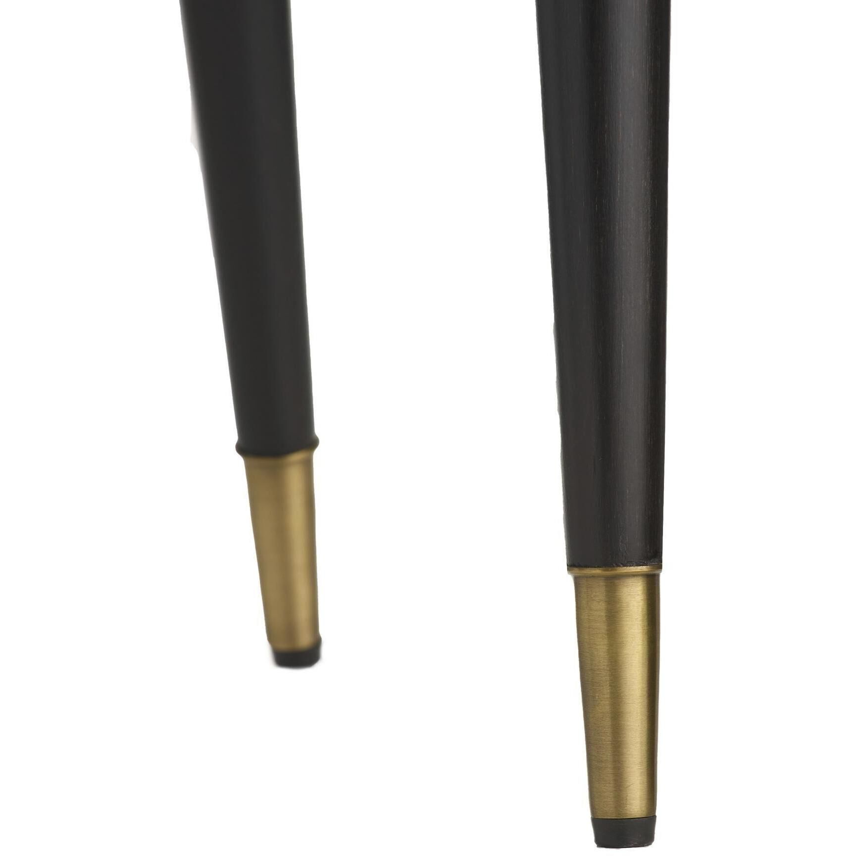 Lincoln Morel and Ebony with Antique Brass Dining Chair