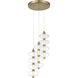 Bollavino LED 13 inch Legacy Brass Pendant Ceiling Light