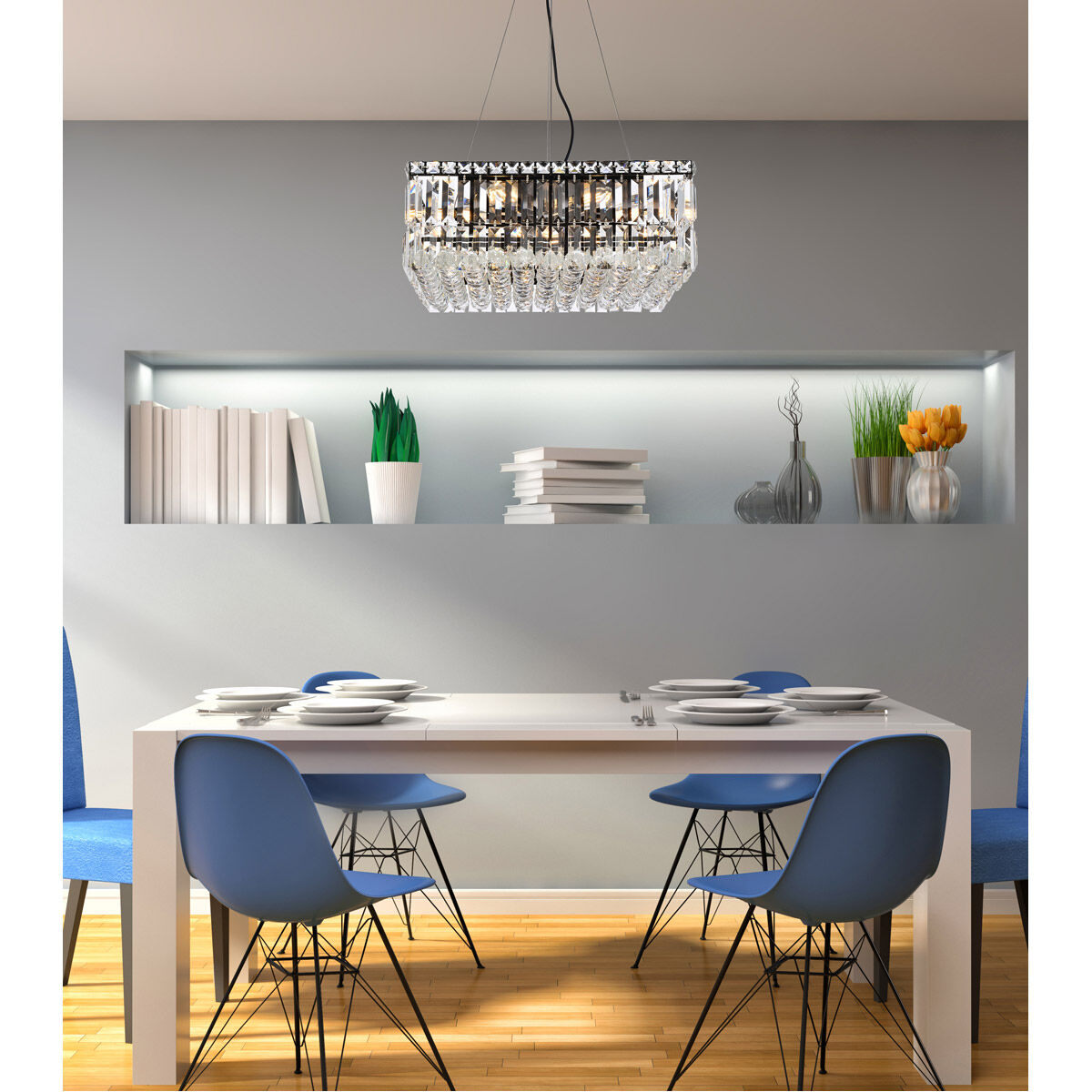 Maxime 12 Light 20 inch Black and Clear Chandelier Ceiling Light in Royal Cut