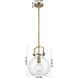 Downtown Urban Newton Sphere 1 Light 10 inch Satin Nickel Mini Pendant Ceiling Light in Seedy