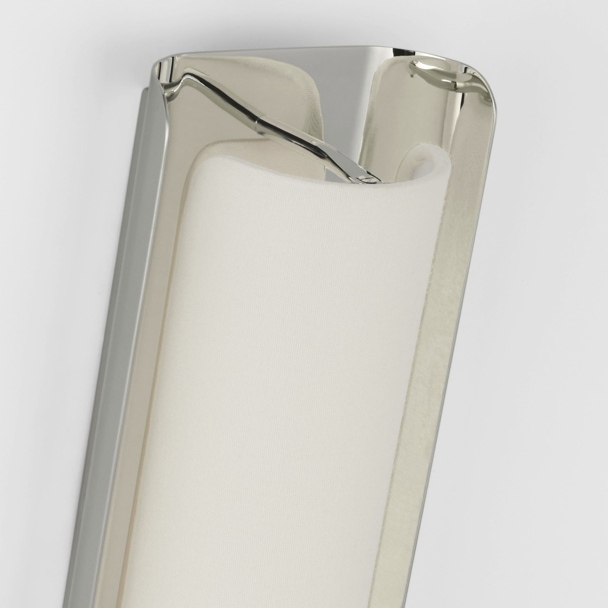 Windsor Smith Penumbra LED 6 inch Polished Nickel and Linen Sconce Wall Light