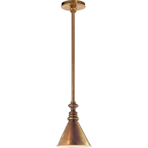 Chapman & Myers Boston 1 Light 7.25 inch Hand-Rubbed Antique Brass Pendant Ceiling Light in Hand-Rubbed Antique Brass Slant Shade