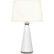 Pearl 29.38 inch 150.00 watt Lily Table Lamp Portable Light in Polished Nickel, Fondine
