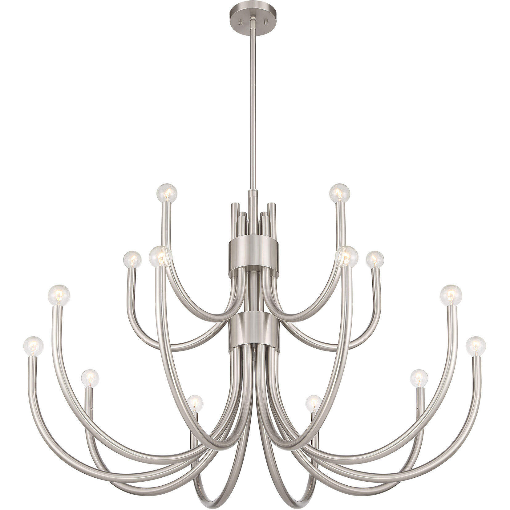 Sorrento 15 Light 42 inch Satin Nickel Chandelier Ceiling Light, Essentials