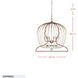 Voliere 6 Light 24.5 inch Havana Gold Pendant Ceiling Light