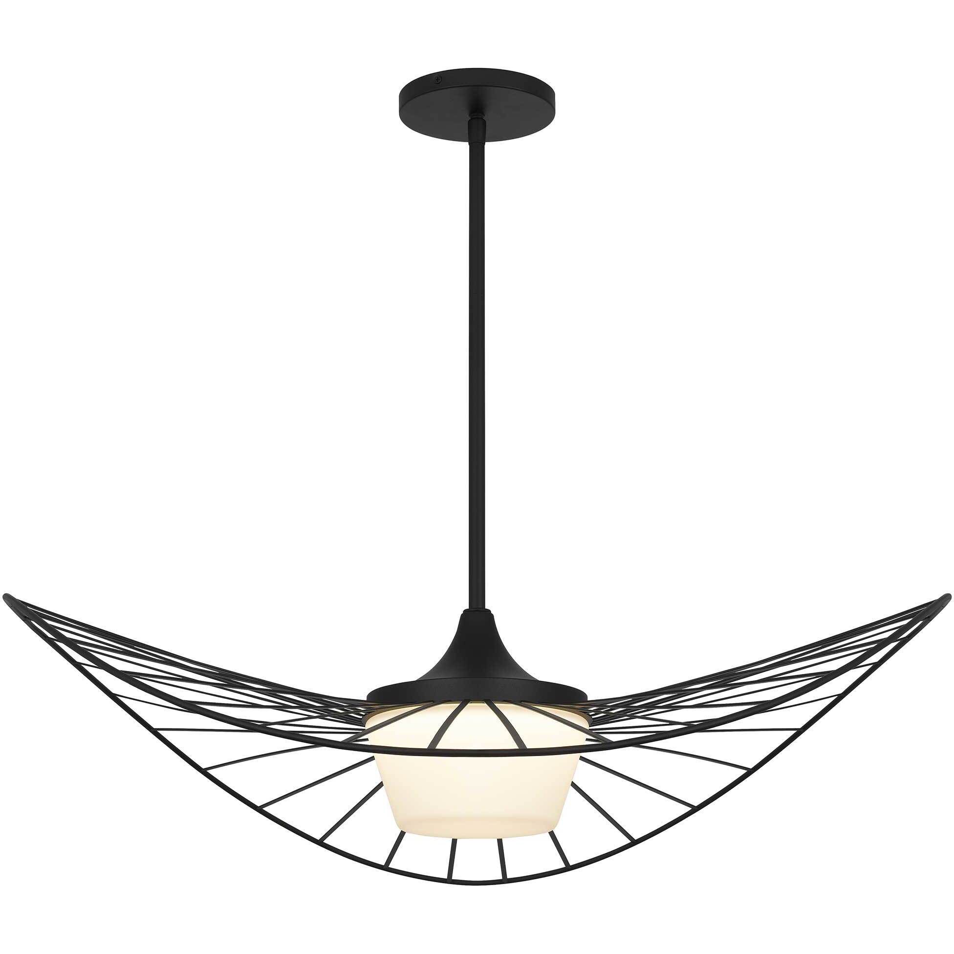 New Wave LED 34 inch Sand Black Outdoor Pendant