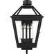 C&M by Chapman & Myers Hyannis 4 Light 28.25 inch Textured Black Outdoor Wall Lantern