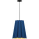 Olivia 1 Light 15.5 inch Black Pendant Ceiling Light in Blue/Ash, WEP Collection