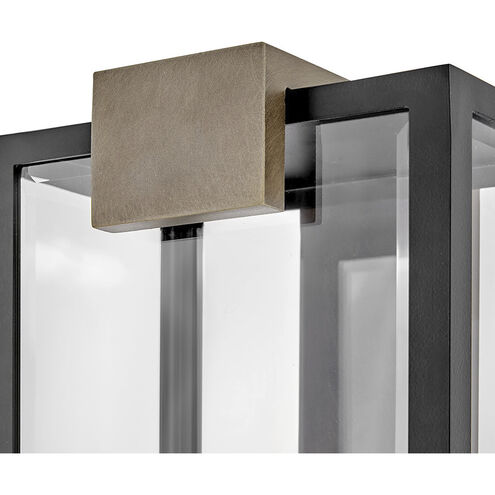 Bergen 1 Light 28 inch Black with Burnished Bronze Outdoor Wall Mount Lantern