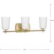 Adley 3 Light 23 inch Satin Brass Bath Vanity Light Wall Light