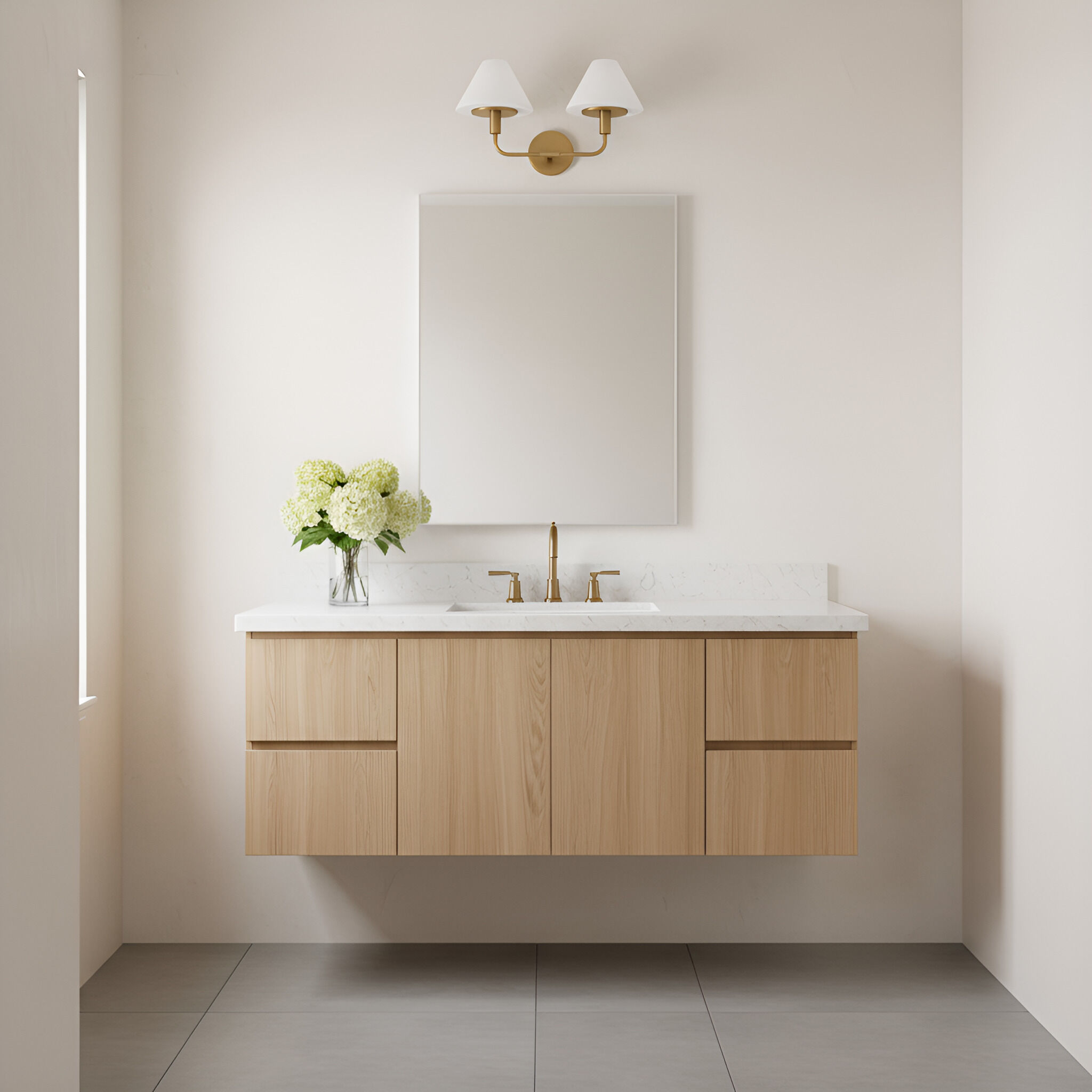 Mendota 2 Light 18 inch Satin Brass Sconce Wall Light, Medium