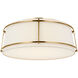 Carrier and Company Callaway LED 17.25 inch Hand-Rubbed Antique Brass Flush Mount Ceiling Light