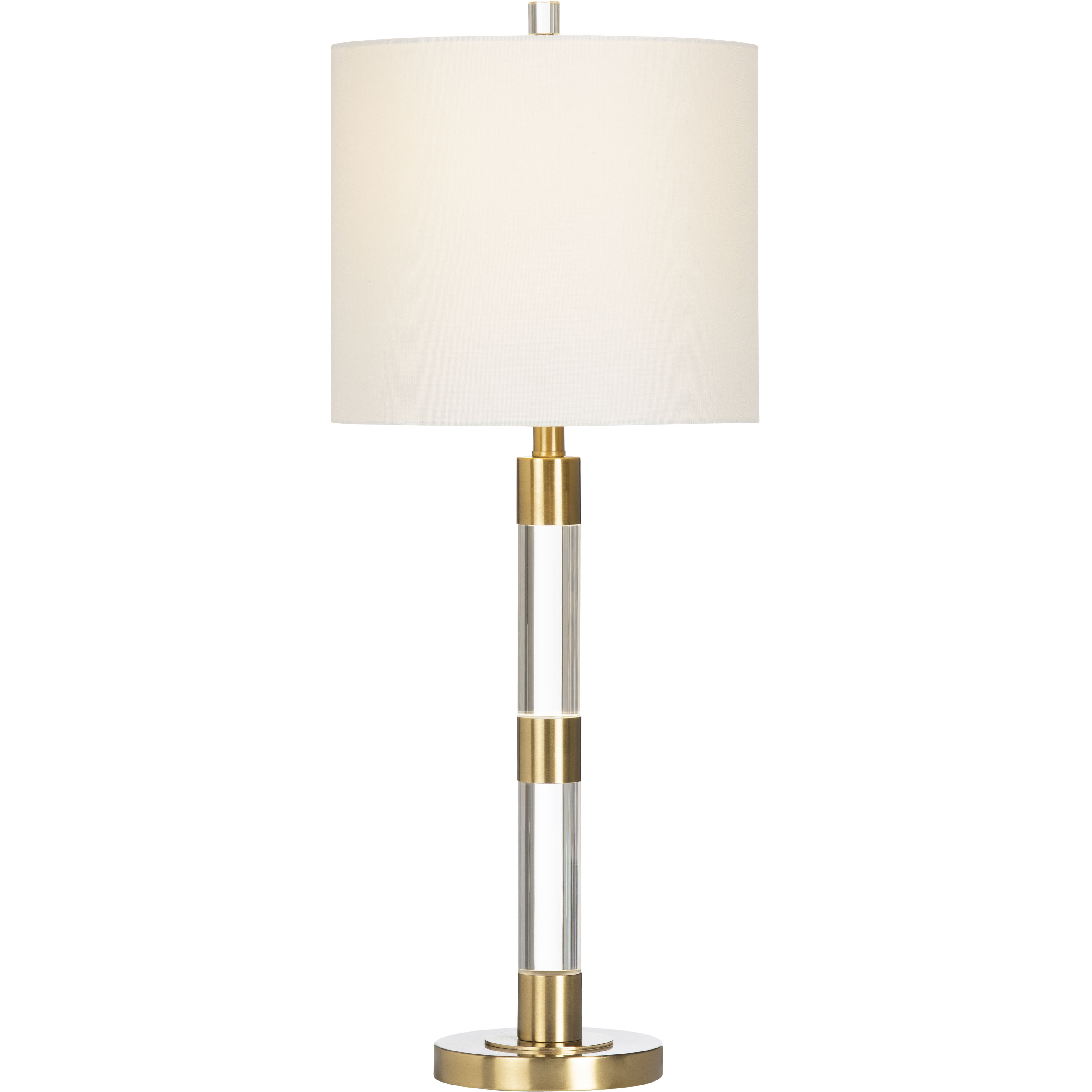 Winslet 33 inch 100.00 watt Gold and Clear Acrylic Table Lamp Portable Light, with Nightlight
