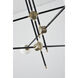 Canada LED 39 inch Black Chandelier Ceiling Light