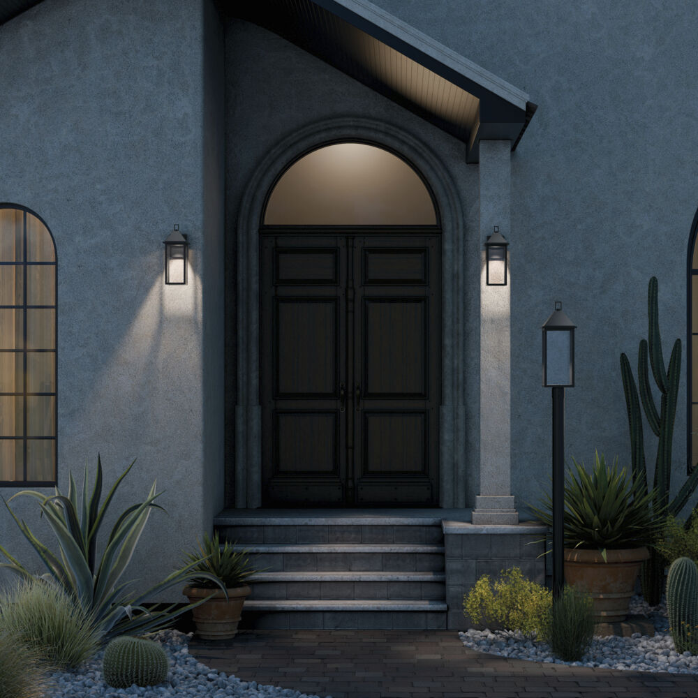 Prin 1 Light 25 inch Black Outdoor Post Lantern