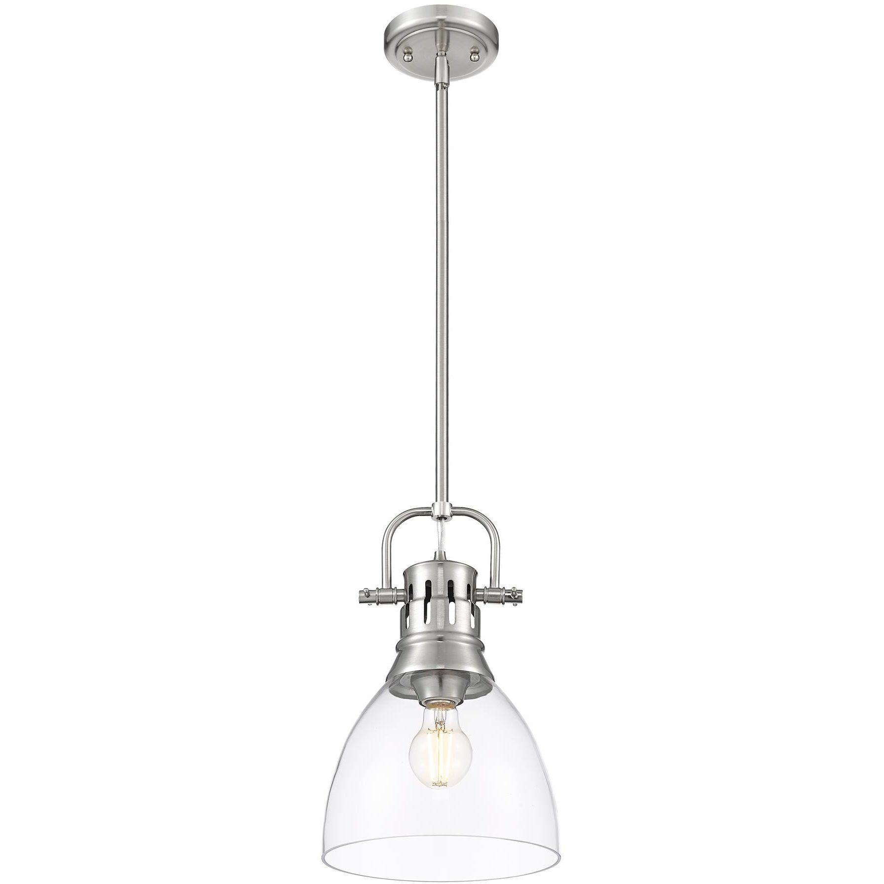 Yep Duncan Pendant Ceiling Light in Pewter, Clear Glass