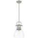 Yep Duncan Pendant Ceiling Light in Pewter, Clear Glass