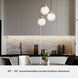 Hepburn 3 Light 12.75 inch Modern Brass Round Cluster Pendant Ceiling Light, Large