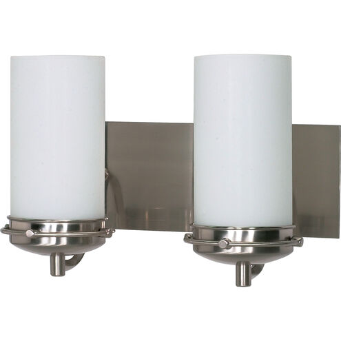 Polaris 2 Light 14 inch Brushed Nickel Vanity Light Wall Light