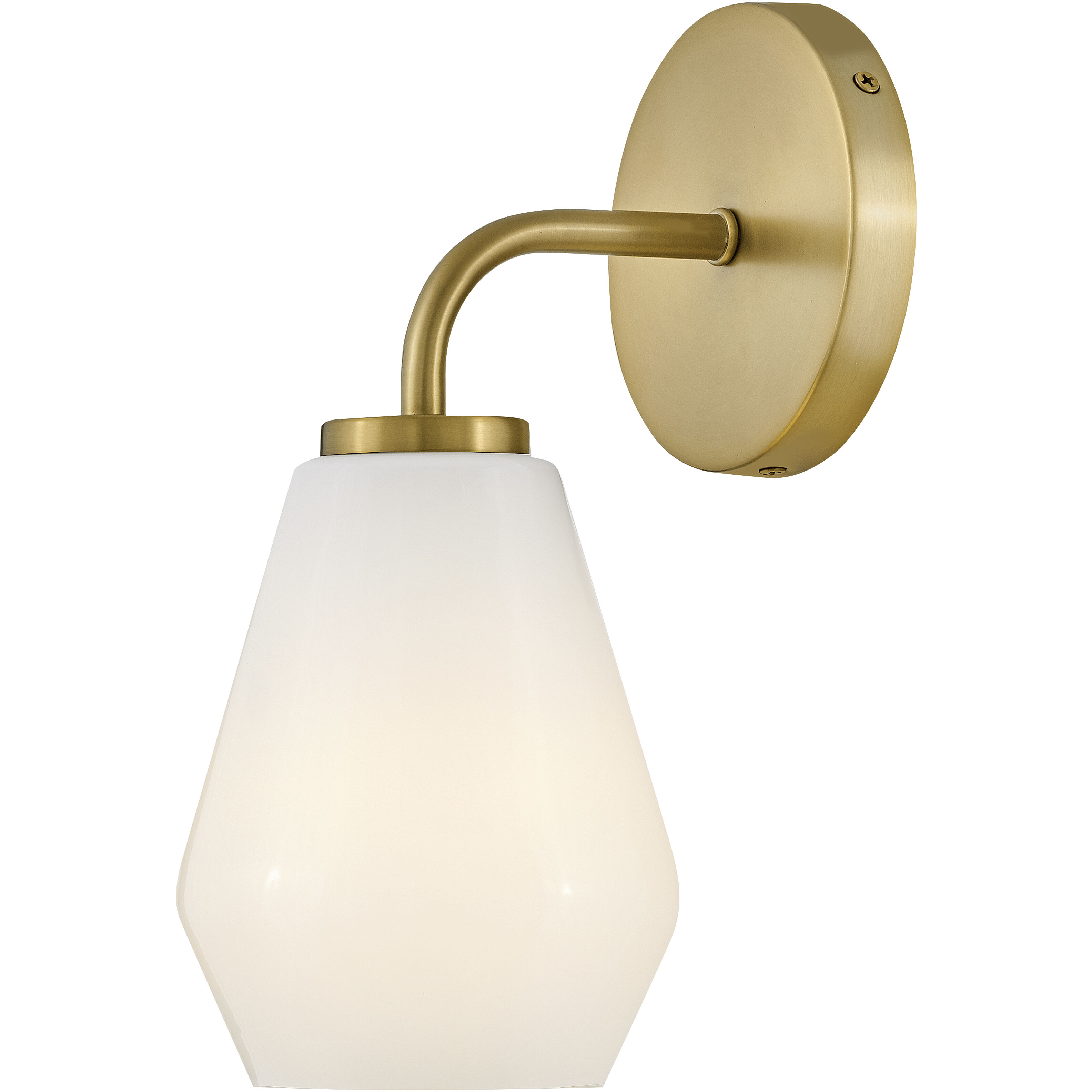 Gio LED 7.25 inch Lacquered Brass Bath Light Wall Light