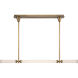 Edwin 47.88 inch Vintage Brass Linear Pendant Ceiling Light