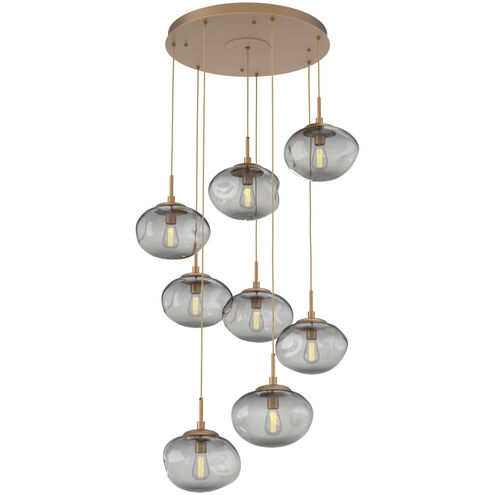 Nova Incandescent 8 Light Novel Brass Chandelier Ceiling Light, Round Multi-Pendant